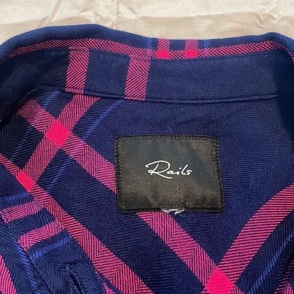 Rails navy and pink plaid shirt - Picture 8 of 13